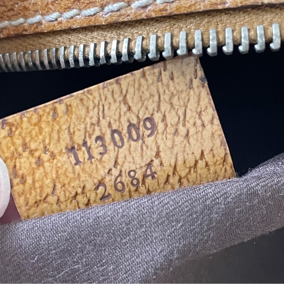 ❤️SOLD❤️Gucci beige monogram canvas orange leather trim satchel bag - Picture 12 of 12